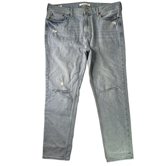 Pacsun Skinny Jeans Mens Sz 36 x 30 Light Wash Distressed Denim Blue Knee Holes - Picture 1 of 13